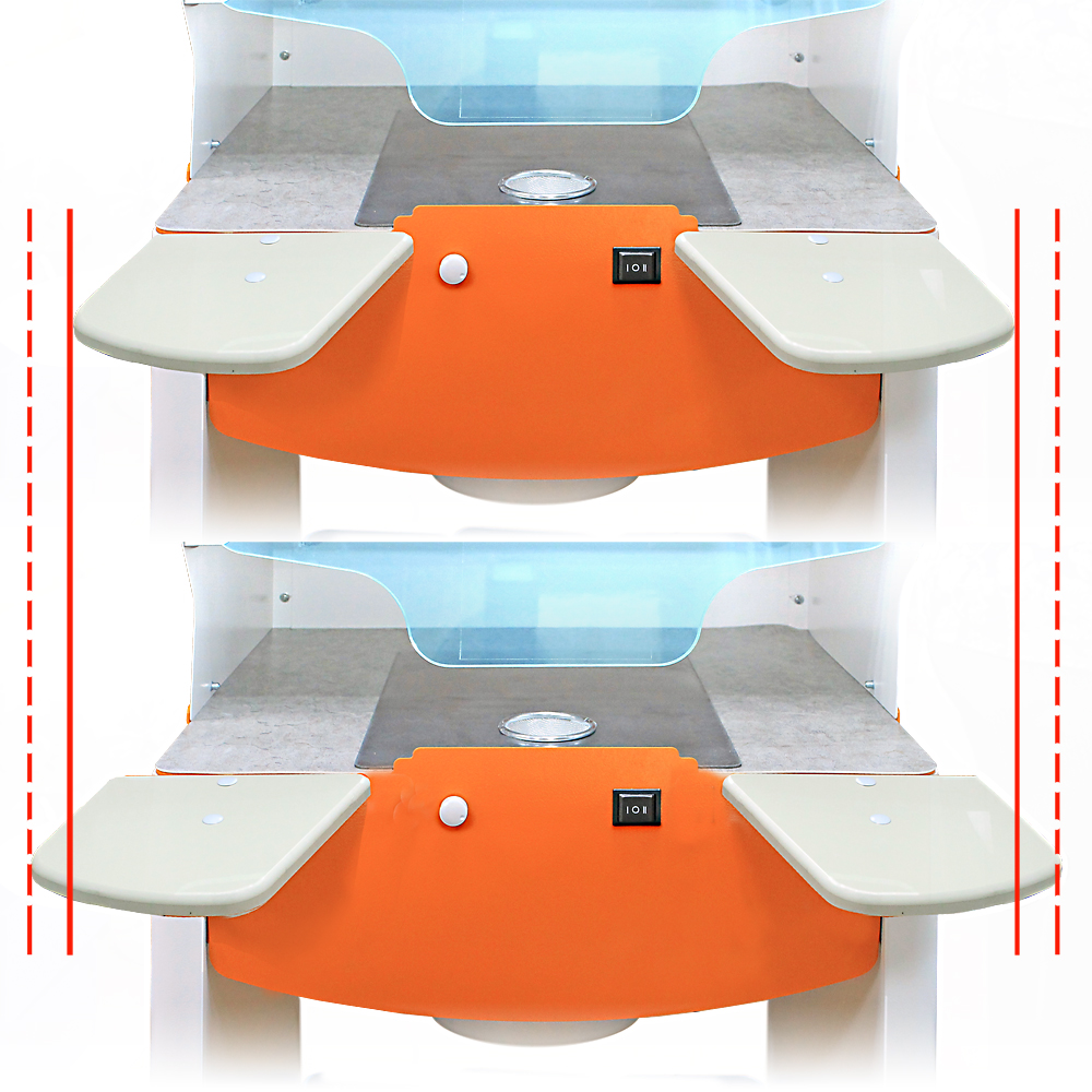 Стол мобильный со встроенной вытяжкой и полностью закрытой рабочей зоной СЗТ 3.1 ДРИМ ЭКО