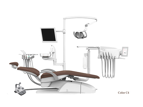 SILVERFOX 8000C-CRS0 Compact – Стоматологическая установка с нижней подачей, без гидроблока и с мягкой обивкой