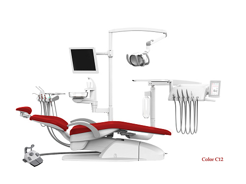 SILVERFOX 8000C-CRS0 Compact – Стоматологическая установка с нижней подачей, без гидроблока и с мягкой обивкой